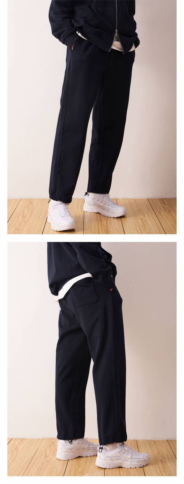 GIGASANSE 纯棉厚实设计感卫裤