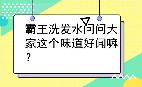霸王洗发水问问大家这个味道好闻嘛？