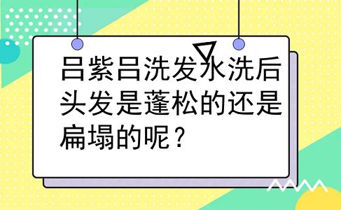 吕紫吕洗发水洗后头发是蓬松的还是扁塌的呢？
