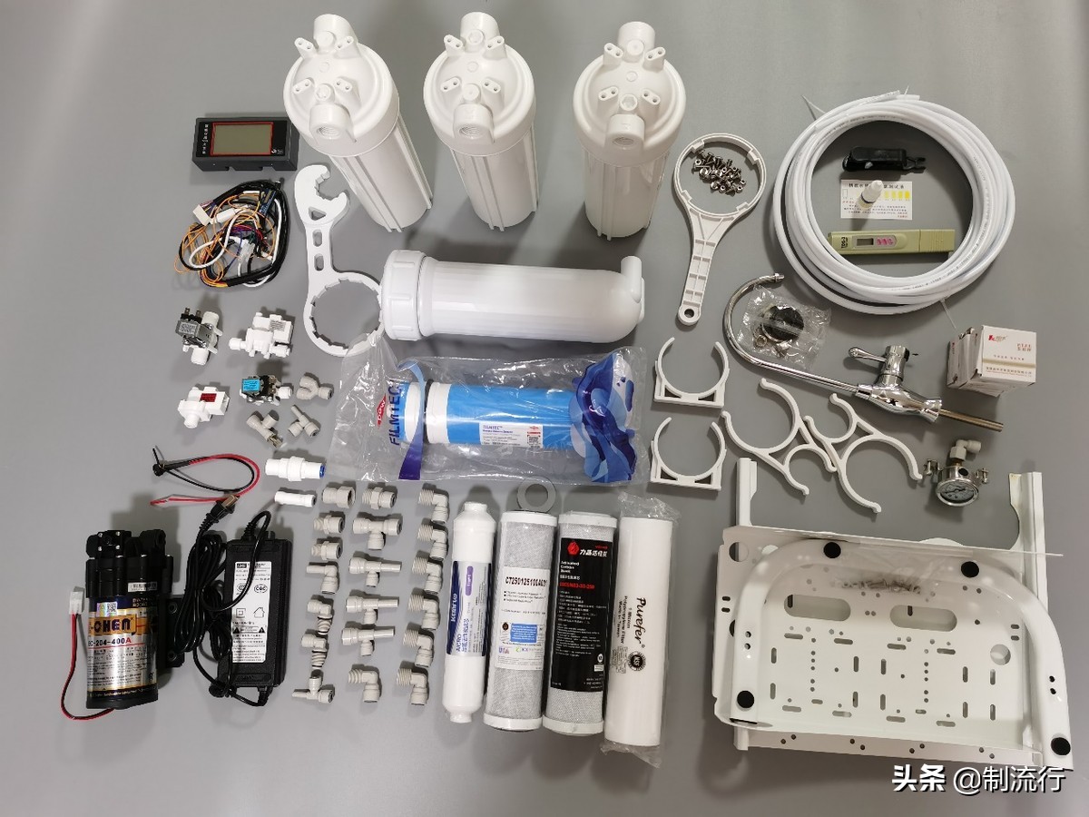 反渗透净水机安装图解，自制DIY家用RO反渗透净水器