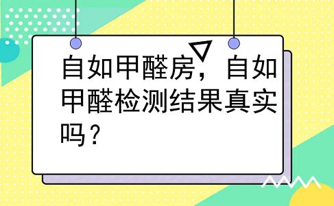 自如甲醛房，自如甲醛检测结果真实吗？