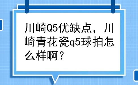 川崎Q5优缺点，川崎青花瓷q5球拍怎么样啊？