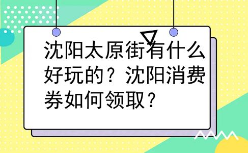 沈阳太原街有什么好玩的？沈阳消费券如何领取？