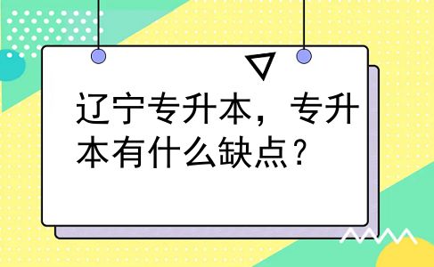 辽宁专升本，专升本有什么缺点？