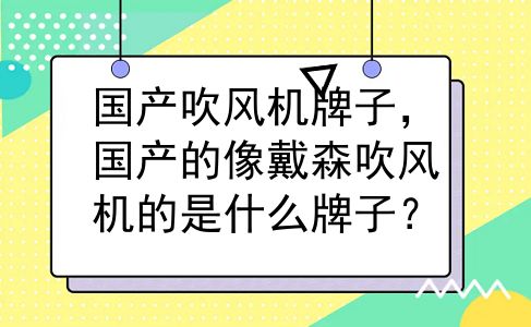 国产吹风机牌子，国产的像戴森吹风机的是什么牌子？