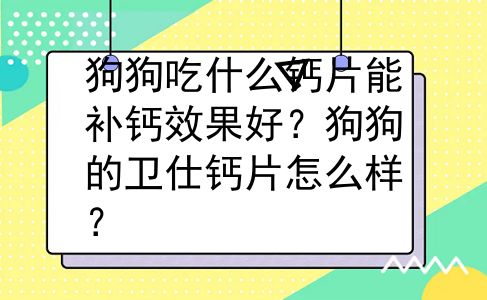 狗狗吃什么钙片能补钙效果好？狗狗的卫仕钙片怎么样？