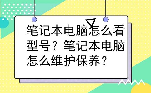 笔记本电脑怎么看型号？笔记本电脑怎么维护保养？