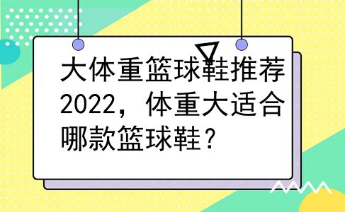 大体重篮球鞋推荐2022，体重大适合哪款篮球鞋？