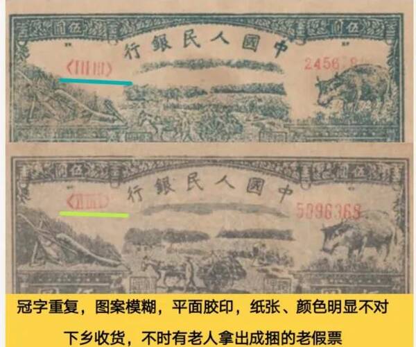 靠前套人民币100元骆驼图片，靠前套人民币水牛五元值多少钱