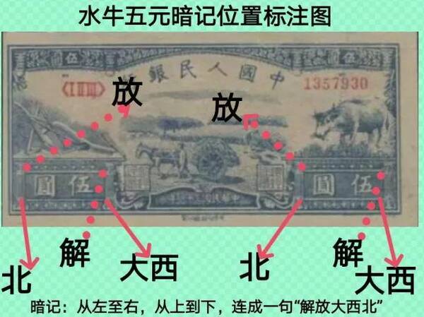 靠前套人民币100元骆驼图片，靠前套人民币水牛五元值多少钱