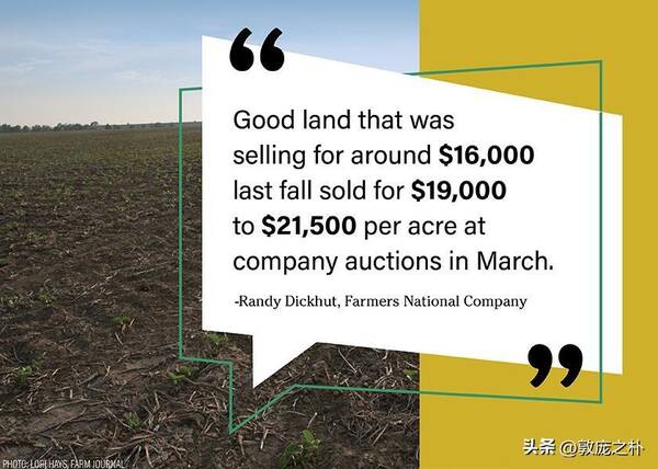 美国约有30亿亩耕地对吗？深度：在创出5,050美元/英亩的新高后，美国农地价格还没看到头儿