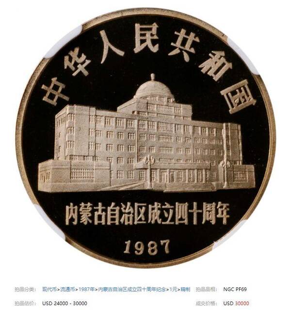 2分1987年的硬币价格，1987年的一元硬币值钱吗？